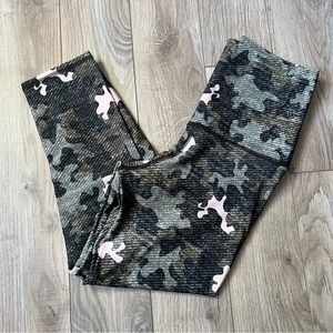 Emily Hsu Designs green pink Camo High Waist Legging medium